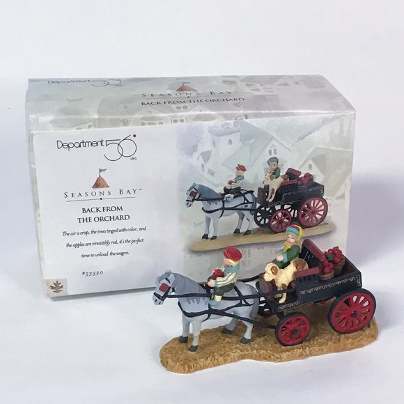 Department 56 Seasons Bay "Back from the Orchard” 1998 Figurine, New - Picture 1 of 6